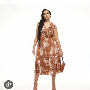 Addition Eĺle Chiffon-like Wrap Dress 2XL